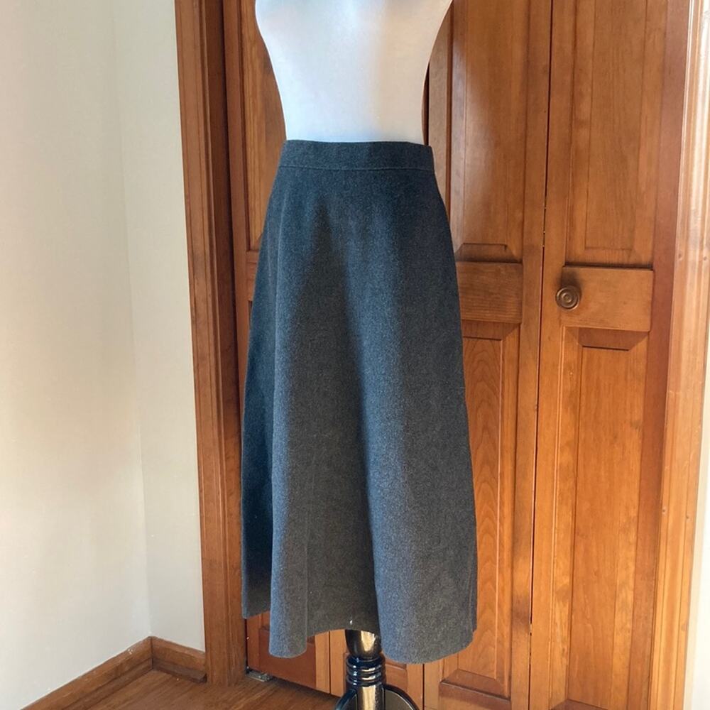 Catherine Malandrino Grey/Brown Knit Sweater Pull-on Skirt, Size S